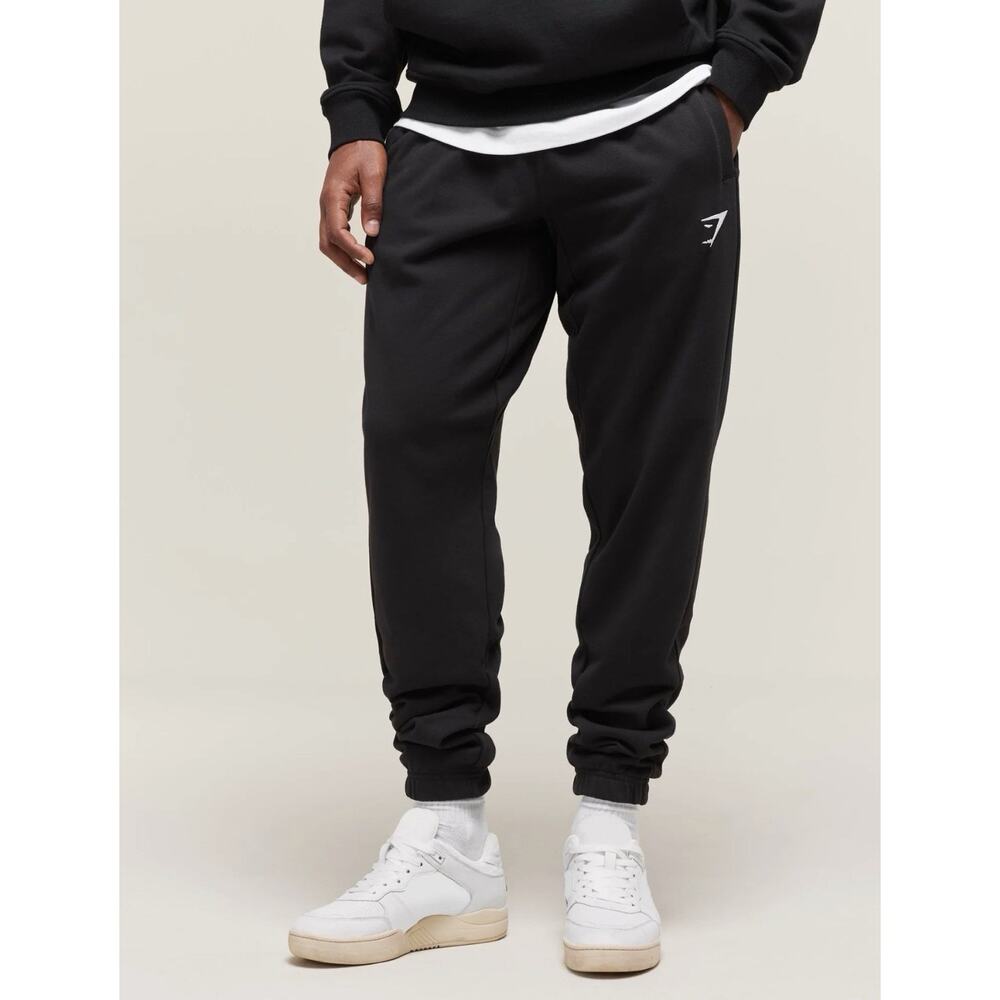 GYMSHARK Essential Oversized Joggers Black Size Medium